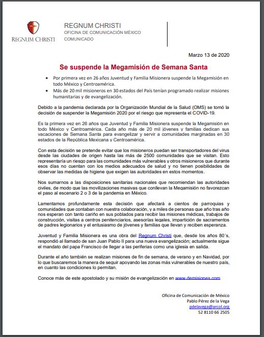 Suspensión para evitar peores escenarios Suspensión para evitar peores escenarios