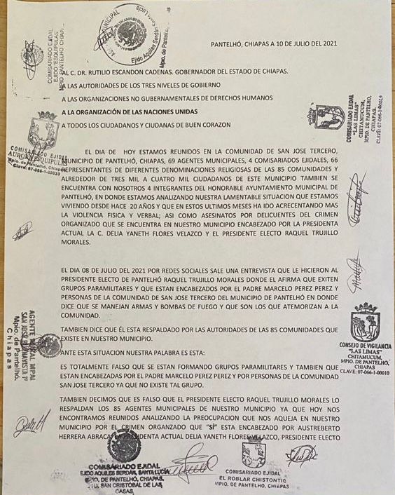 Autoridades rurales, apoyo al P. Marcelo Autoridades rurales, apoyo al P. Marcelo