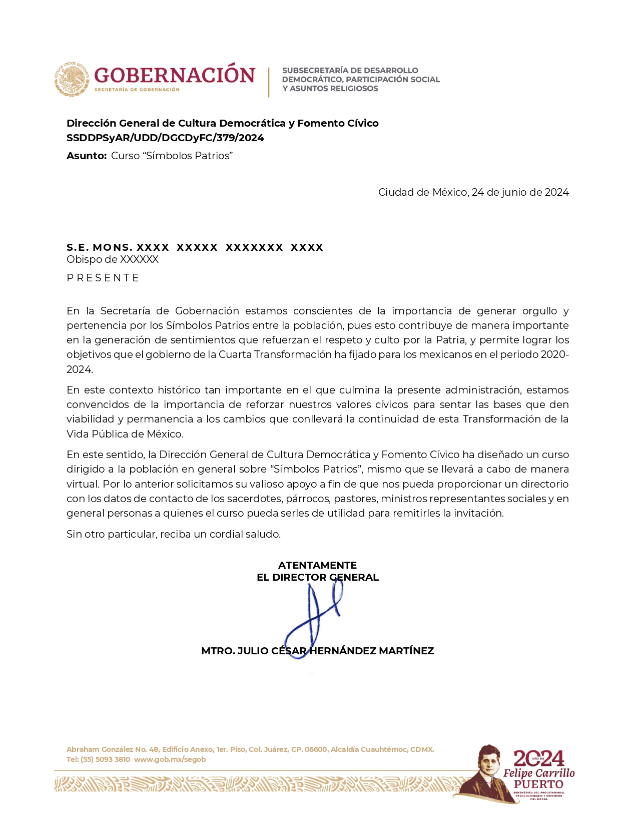 Comunicado sobre circular de SEGOB page 0002
