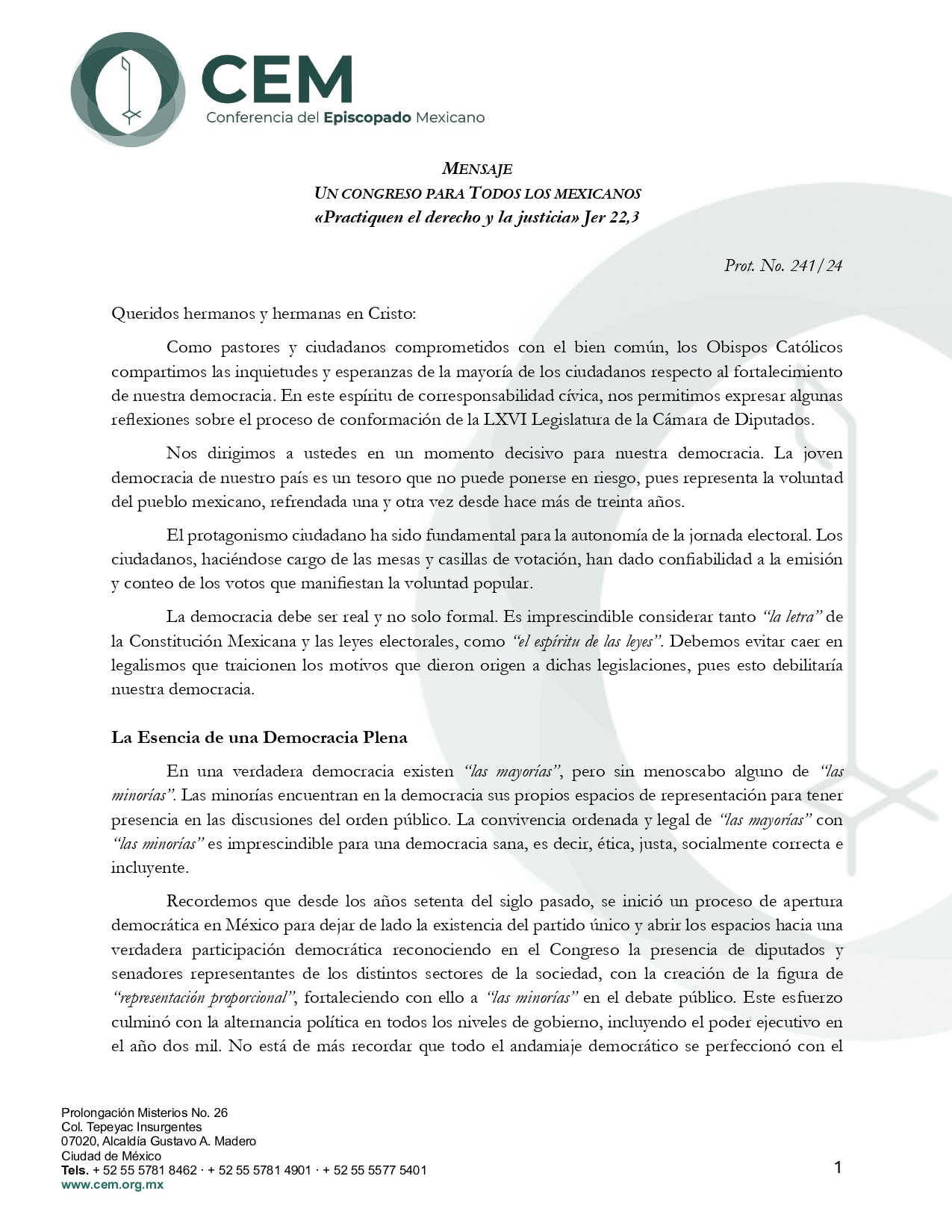 Mensaje un Congreso para todos page 0001