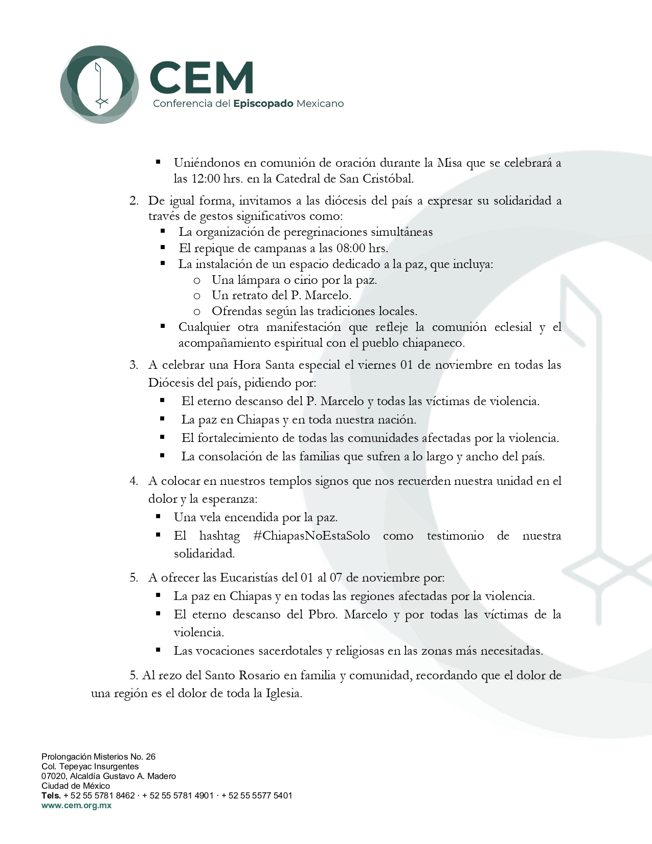 Comunicado Jornada nacional de oración por la Paz page 0002