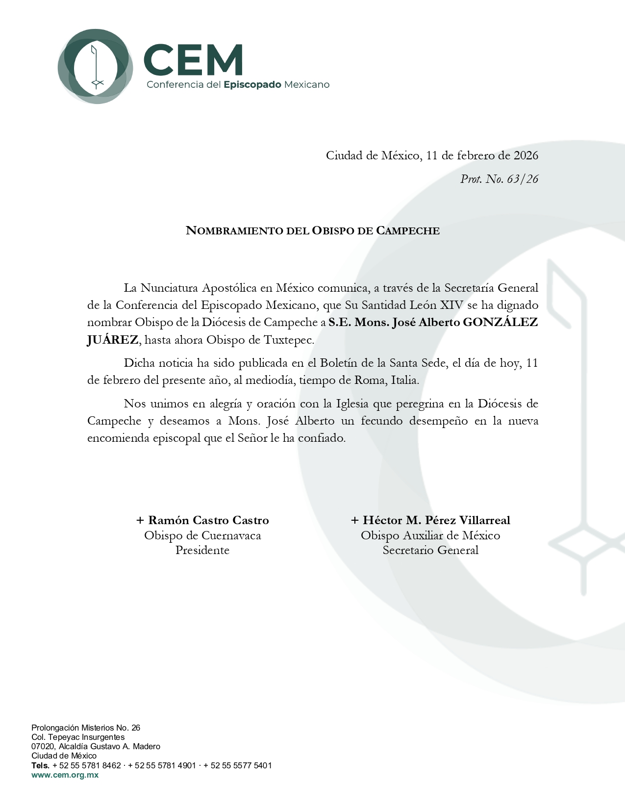 Nombramiento Obispo de Campeche page 0001