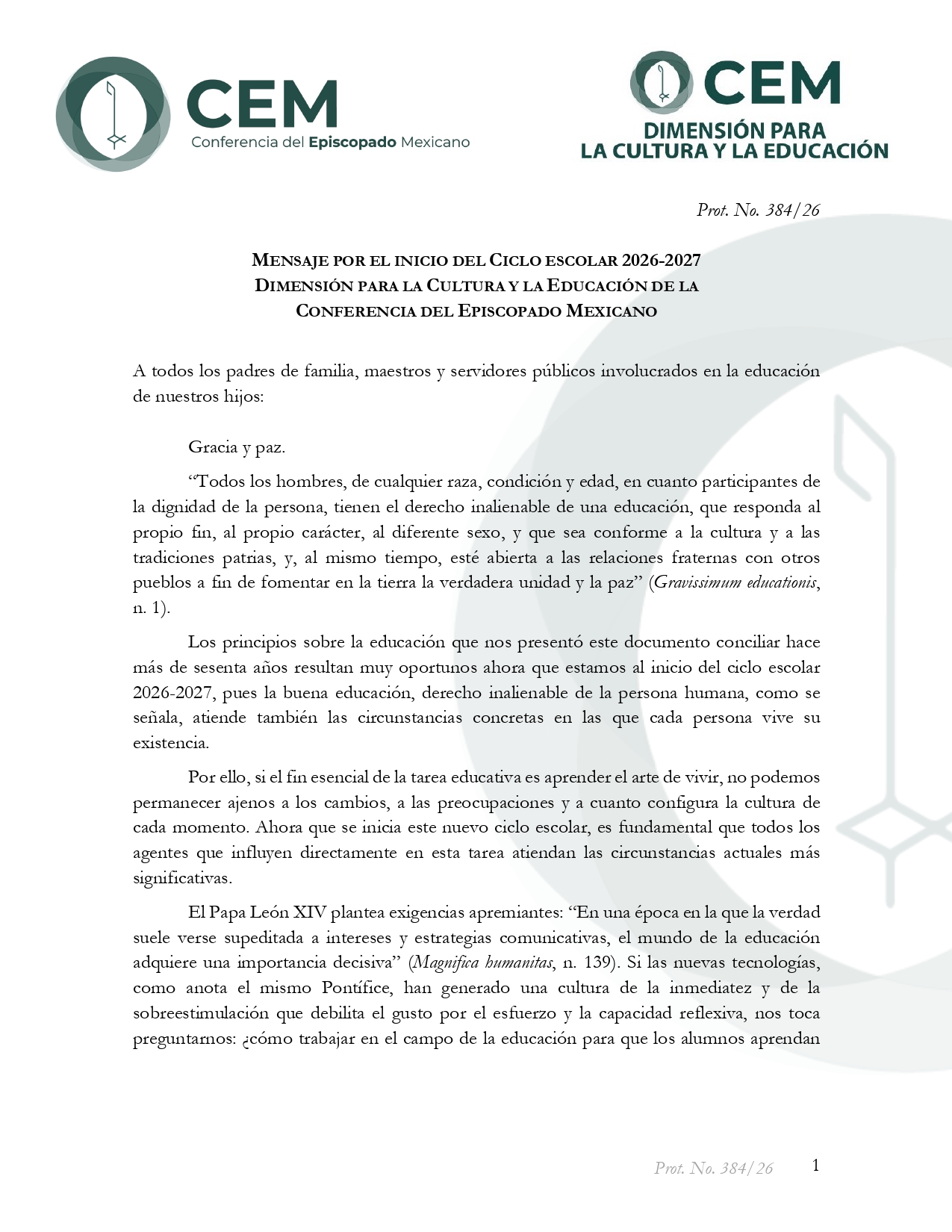 Mensaje por el inicio de ciclo escolar 2026 2027 page 0001