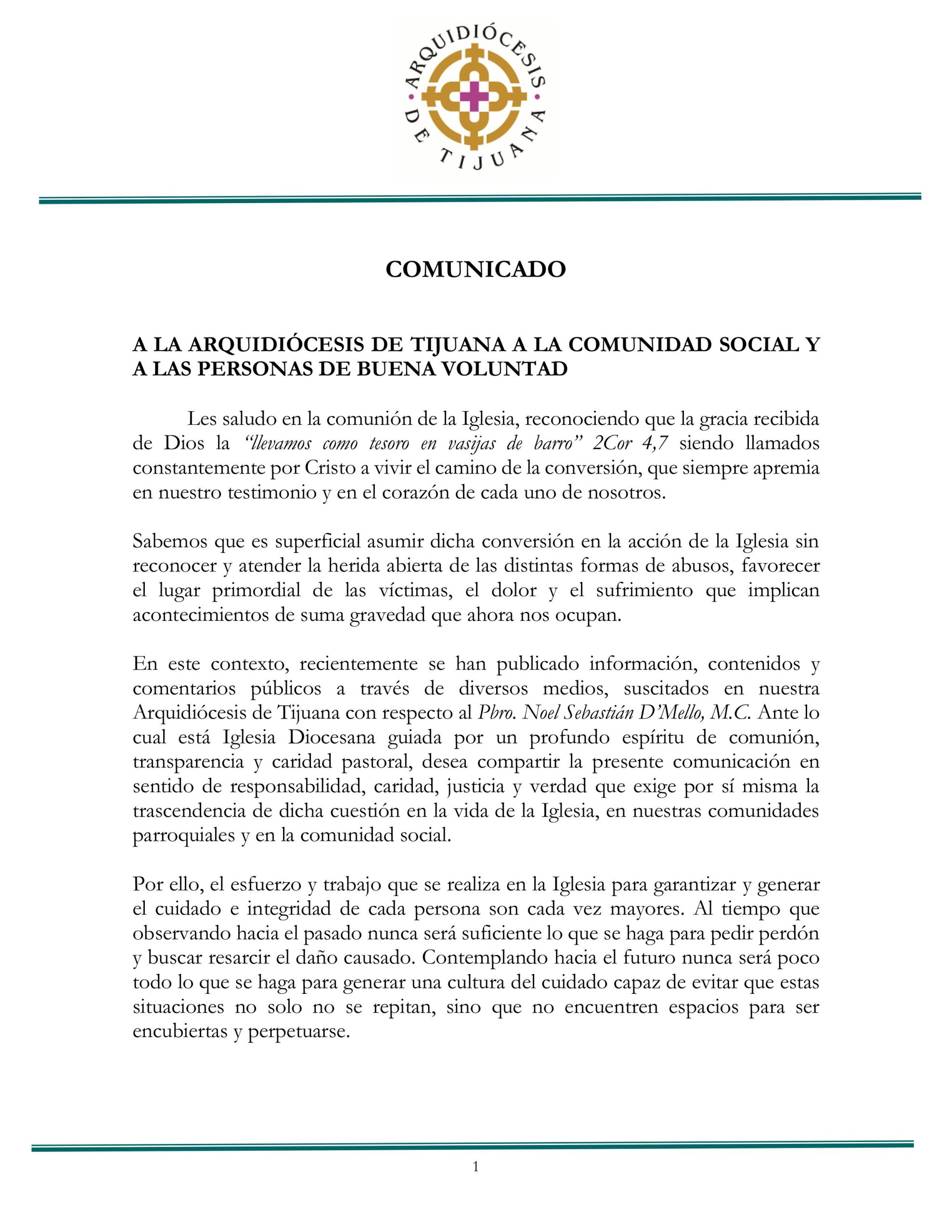Comunicado Arquidicesis de Tijuana junio 2026 imigenes 0 scaled