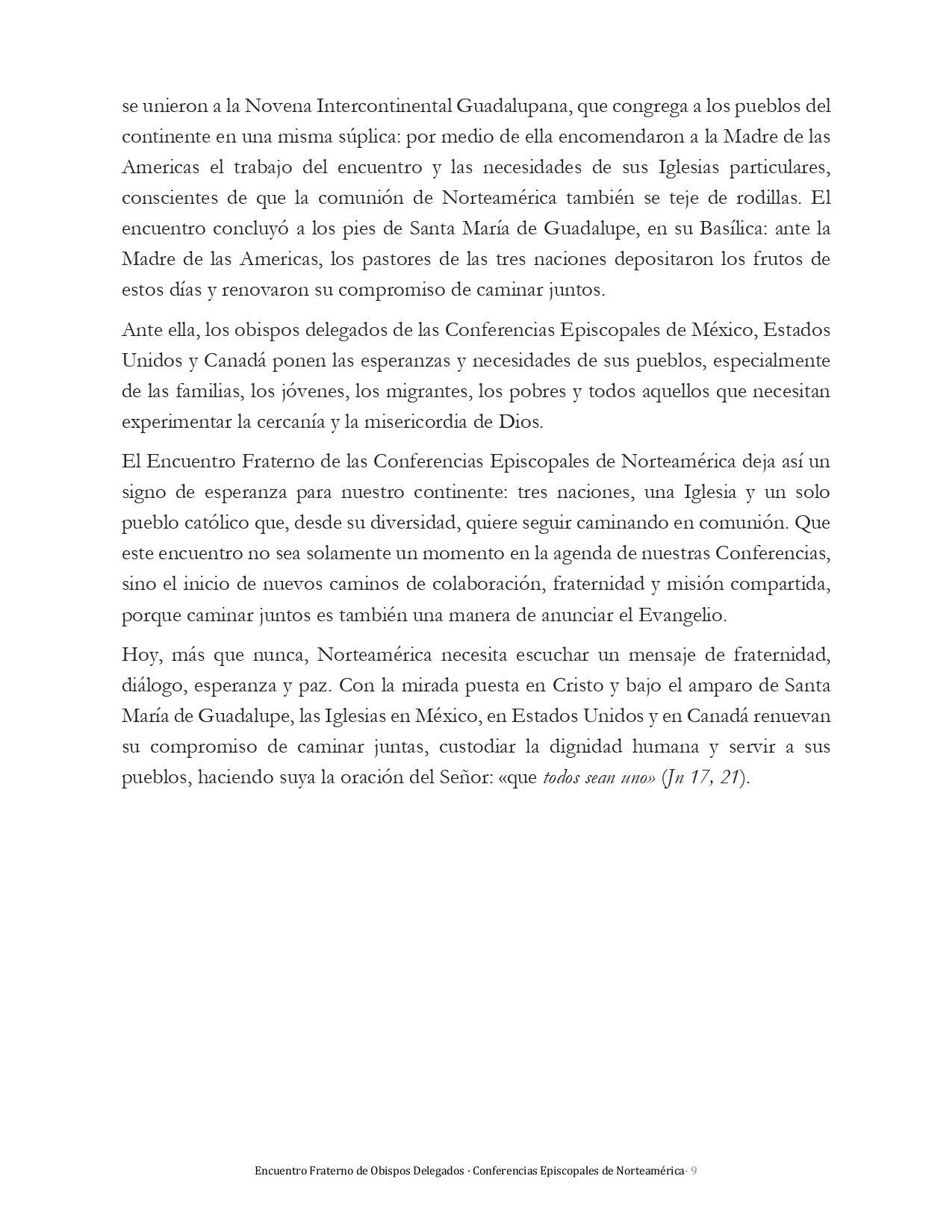 Comunicado Encuentro Obispos Norteamericanos page 0009