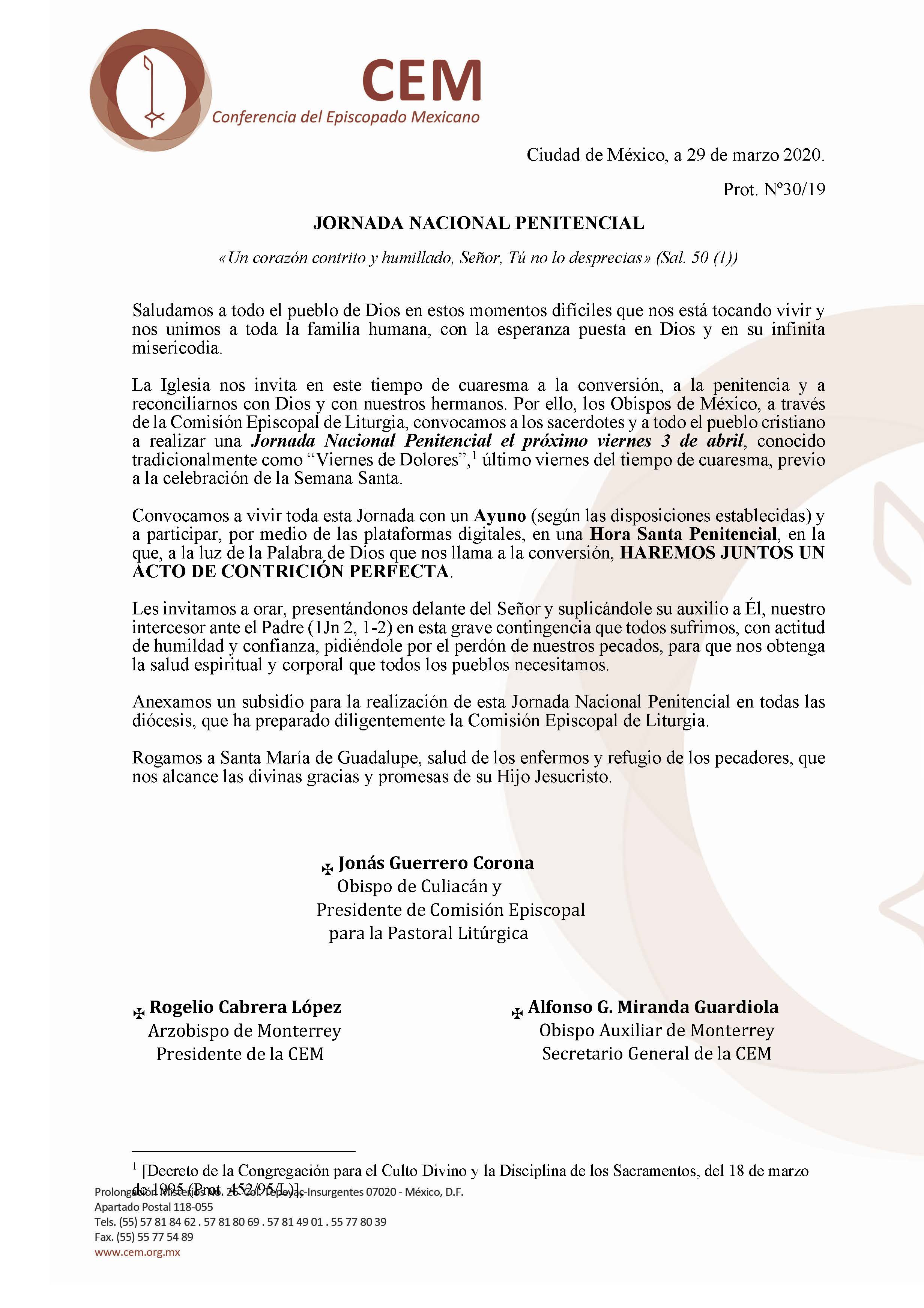 200329 CEM jornada penitencial