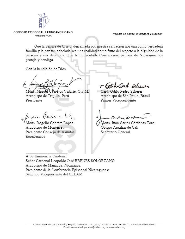 200801 Consejo Episcopal Latinoamericano Agresion Capilla de la Sangre de cristo 2